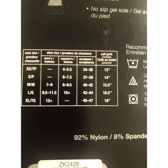 2 ASICS Womens Performance Compression Knee High Toeless No Slip Lg Socks Pink - Picture 8 of 9